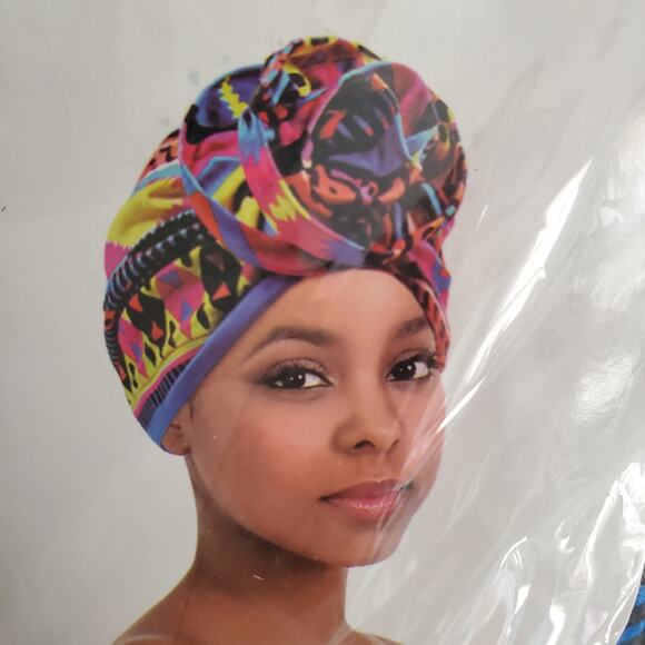 Ana Beauty New York Colorful Retro Hair Turban Cap Size OSFM - Picture 3 of 4